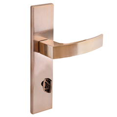 Fechadura banheiro quadratta curva espelho 55mm bronze latonado Aliança
