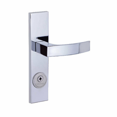 Fechadura entrada tetra quadratta curva espelho S40mm cromado Aliança
