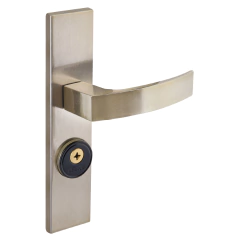 Fechadura entrada tetra quadratta curva espelho S40mm bronze latonado Aliança