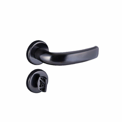 Fechadura banheiro Galaxy roseta 40mm preto fosco Aliança
