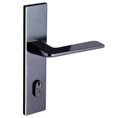 Fechadura entrada ultra line espelho 55mm preto fosco Aliança