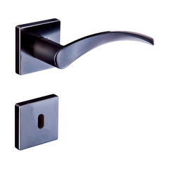 Fechadura Interna Onda 55mm Preto Fosco Aliança