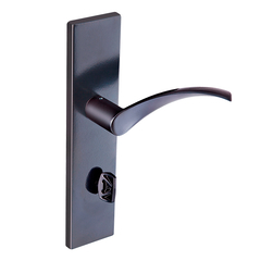 Fechadura Banheiro Onda 55mm Preto Fosco Aliança
