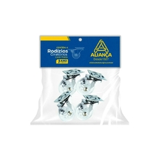 Rodizios mesa sem freio com 4 unidades transparente 50mm Alianca - comprar online