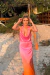 Vestido Feminino Degradê Rosa e Laranja - loja online