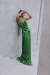 Vestido Feminino Drapeado Verde Oliva - comprar online