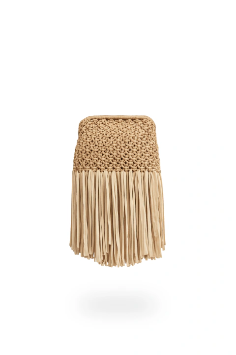 Bolsa de Macramê Handmame Nude
