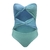 Maiô Body Feminino Degradê Azul e Verde - comprar online