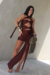 Mini Saia Feminina Malha Marrom - comprar online