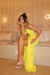 Vestido Feminino Fivelas Amarelo na internet