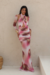 Vestido Feminino Tule Rosa Estampado - loja online