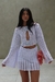 Saia Feminina Crochet Branco - Elok Store