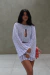Cropped Feminino Crochet Branco