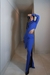 Imagem do Saia Longa Feminina Azul