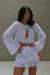 Saia Feminina Crochet Branco