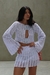 Cropped Feminino Crochet Branco - Elok Store