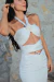 Top Argola Feminino Off White com Flor (Tamanho unico) na internet