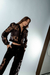 Jaqueta Bomber Feminina Preta Renda e Veludo - comprar online