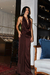 Vestido Feminino Drapeado Marrom - loja online