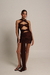 Mini Saia Feminina Malha Marrom - comprar online