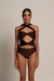 Maiô Body Feminino Marrom - loja online