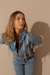 Jaqueta Feminina Jeans Bordada - comprar online
