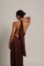 Imagem do Vestido Feminino Drapeado Marrom