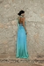 Vestido Feminino Recorte Degradê Azul e Verde - Elok Store