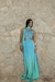Vestido Feminino Recorte Degradê Azul e Verde - loja online