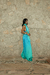 Vestido Feminino Recorte Degradê Azul e Verde na internet