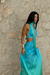 Vestido Feminino Recorte Degradê Azul e Verde - loja online