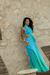 Vestido Feminino Recorte Degradê Azul e Verde na internet