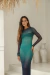 Vestido Feminino Tule Degradê Verde e Azul - comprar online