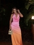 Vestido Feminino Degradê Rosa e Laranja