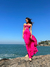 Vestido Feminino Recortes Rosa - loja online
