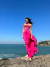 Vestido Feminino Recortes Rosa - loja online