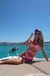 Imagem do Maiô Body Feminino Degradê Rosa e Laranja