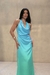 Imagem do Vestido Feminino Degradê Azul e Verde