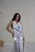 Vestido Feminino Drapeado Prata - comprar online