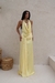 Vestido Feminino Drapeado Amarelo
