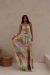 Saia Feminina Drapeada Paisley