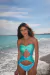 Maiô Body Feminino Degradê Azul e Verde
