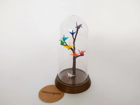 Bonsai Origami P com 8 Tsurus