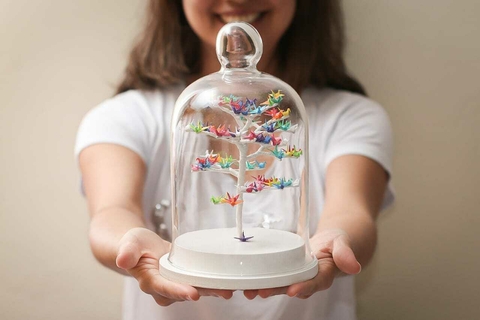 Bonsai Origami com 100 tsurus