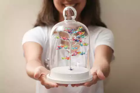 Bonsai Origami com 100 tsurus