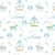 Pijama Macacão Algodão - Tema Carrossel Azul - comprar online