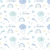 Fronha Infantil Algodão - Tema Chuva Azul - comprar online