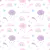 Kit Manta + Naninha Algodão - Tema Chuva Rosa - comprar online