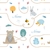 Kit Manta + Naninha Algodão - Tema Floresta Azul - comprar online
