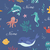 Jogo de Toalhas - Tema Fundo do Mar Azul - comprar online